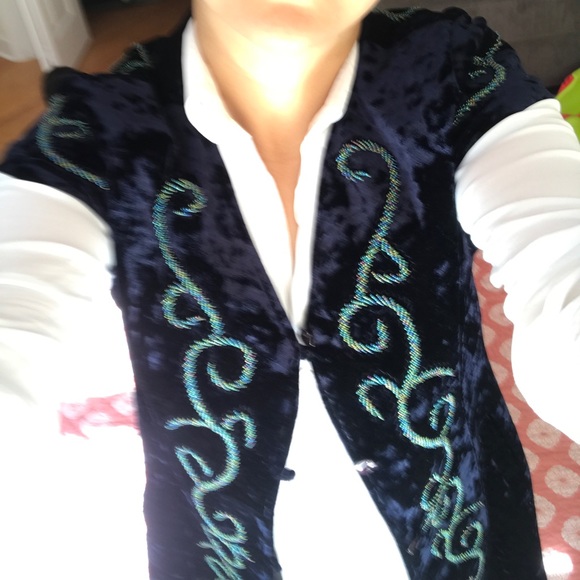 Long beautiful handmade vest velour size 4-6 - Picture 2 of 8